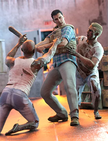 Zombie Hunter Poses for Genesis 8.1 Male